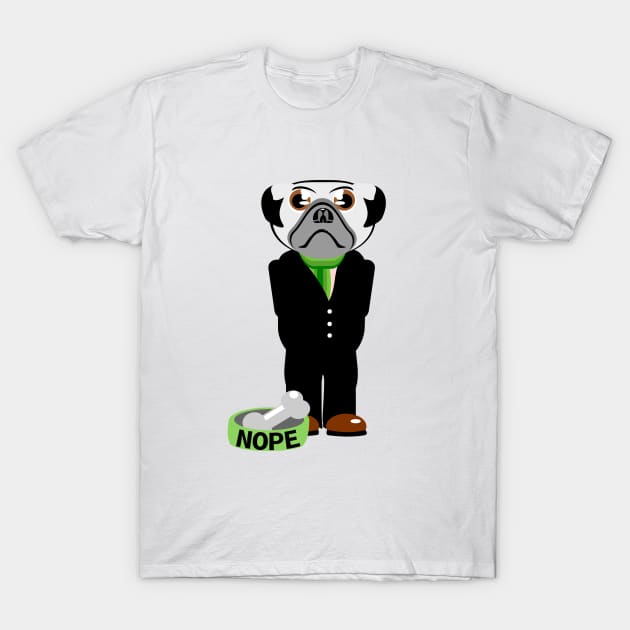 Pug Nope T-Shirt by mailboxdisco